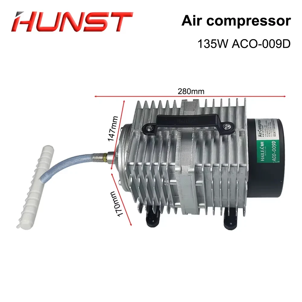 Hunst 135W Air Compressor Electrical Magnetic Air Pump 110V/220V ACO-009D, for CO2 Laser Engraving Cutting Machine