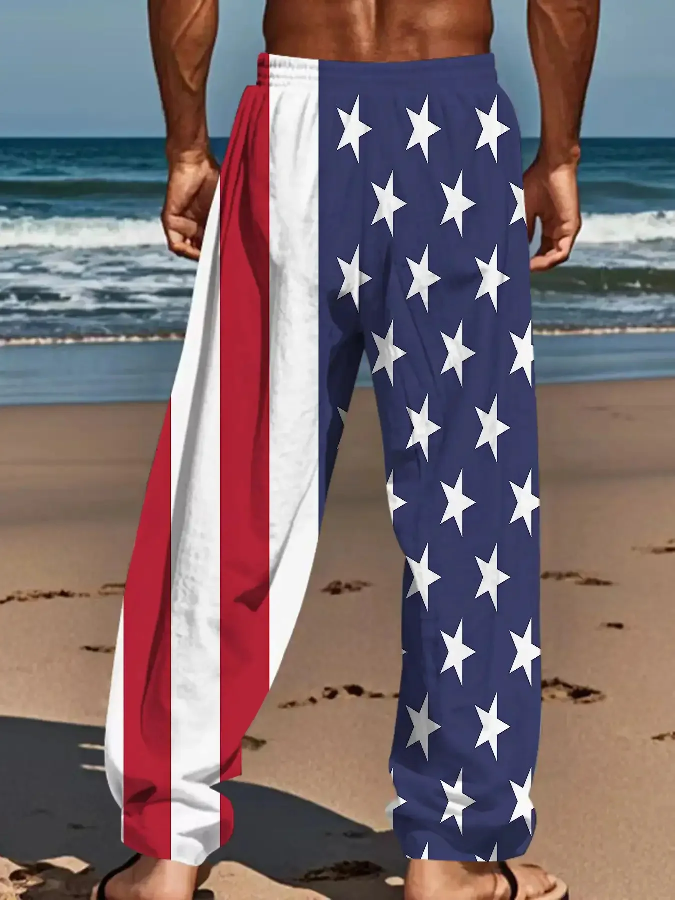 2026 American Flag Patriotic Print Hot Selling New Classic Men's Pants 3D Color Casual Pants Y2K Street Couple Sports Pants