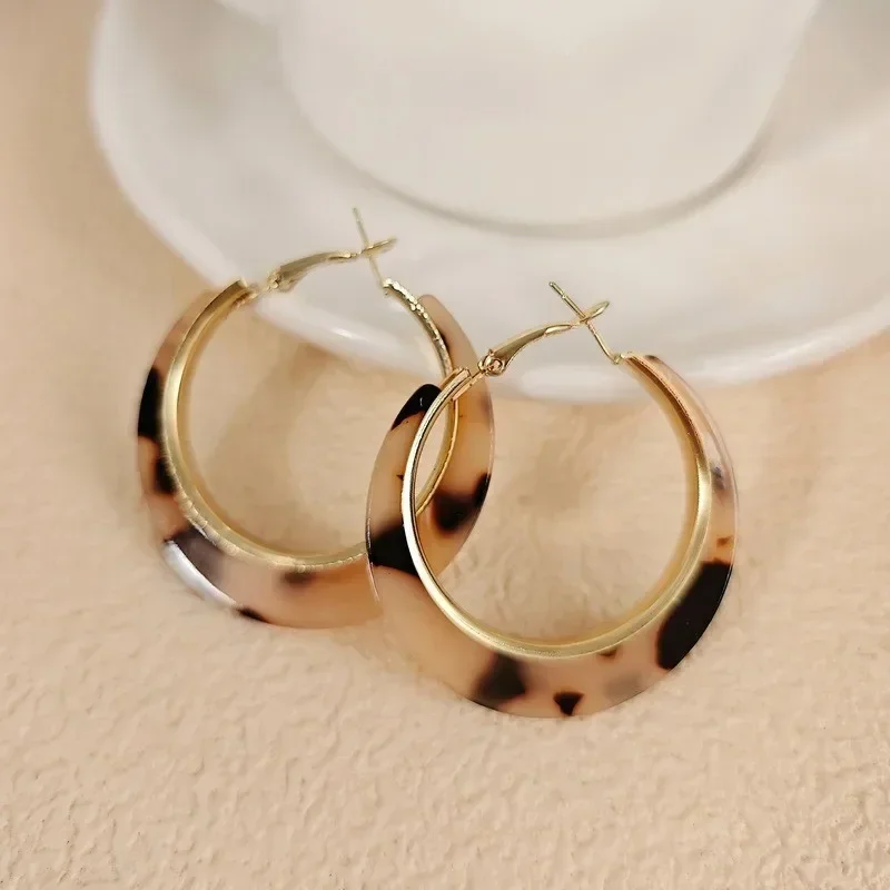 Chenrui's New French Retro Autumn and Winter Tortoiseshell Leopard Print Earrings Are High-end, Light Luxury, and Niche Jewelry