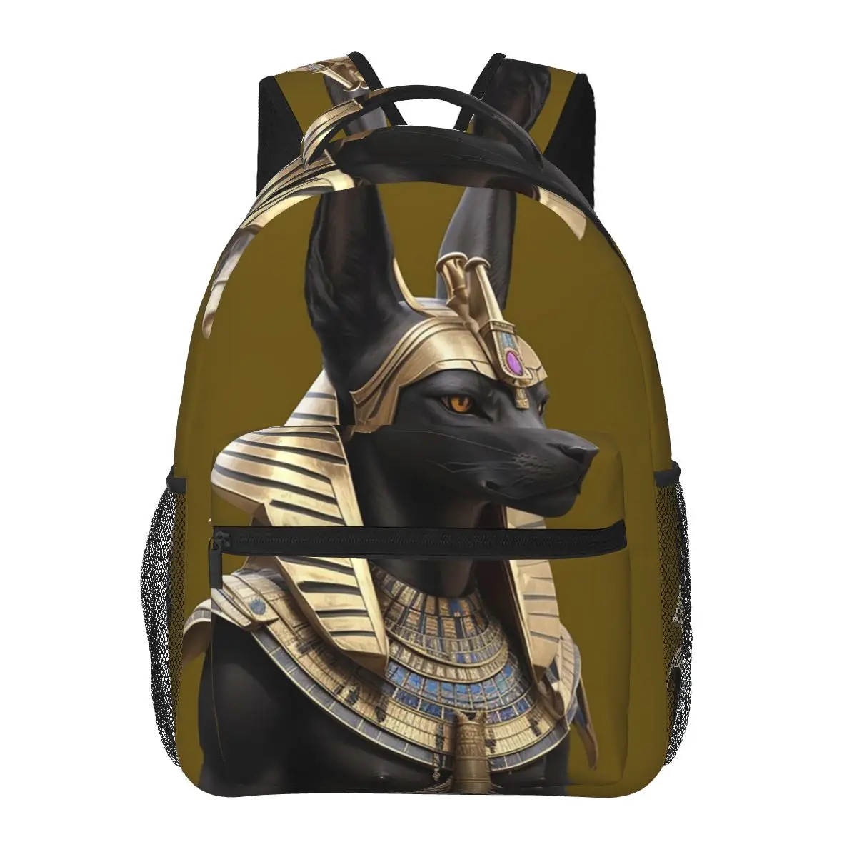 

Egyptian God Anubis Backpacks Boys Girls Bookbag Children School Bags Cartoon Travel Rucksack Shoulder Bag Large Capacity