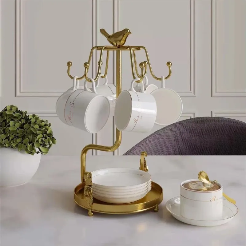 

Metal Cup Storage Holder Living Room Iron Hanging Rack Creative Home Decoration European Coffee Cup Hanging Storage Rack ZG497
