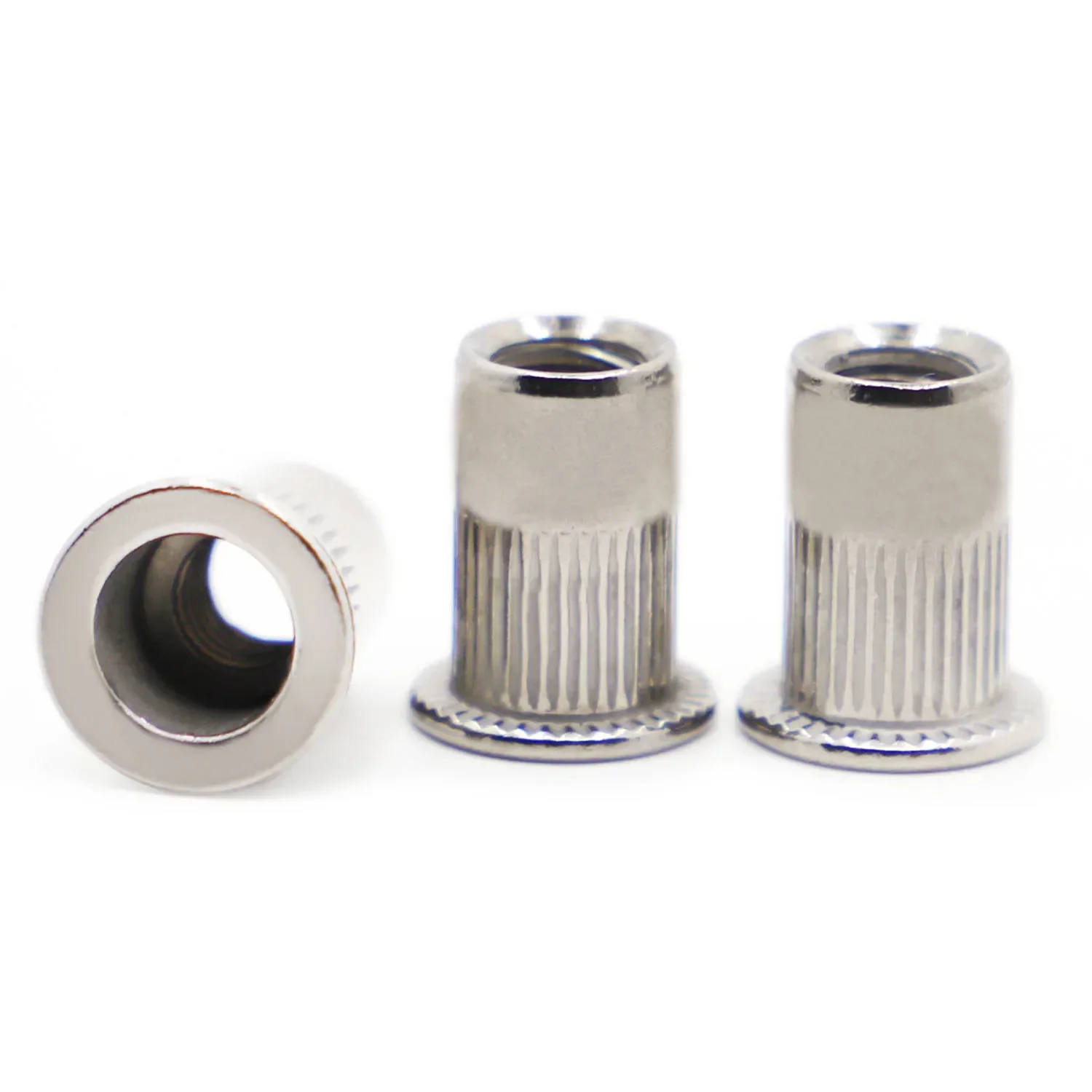 M3 M4 M5 M6 M8 M10 M12 304 Stainless Steel Flat Head Riveted Nuts Large Countersunk Head Vertical Stripe Rivet Nut