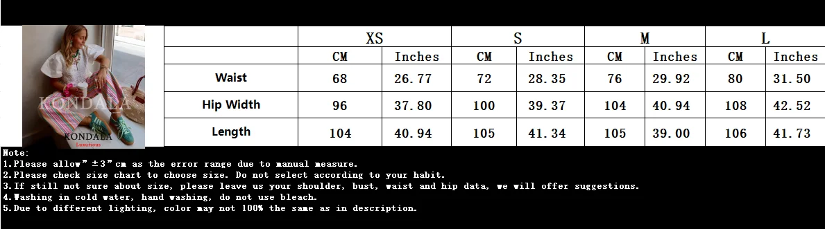 KONDALA Streetwear Damen Regenbogen-Streifen-Hose Damen Weite Bein-Hose mit Taschen Denim Damen Hose Mode 2026 Herbst Y2K Mädchen Partyhose – Detail 1