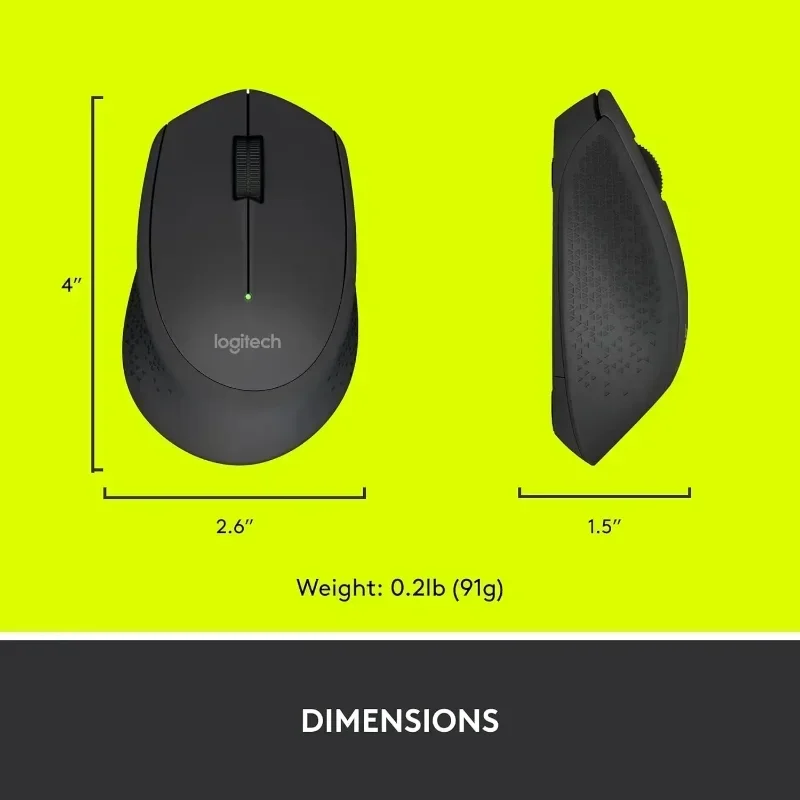 Mouse portatile muto per ufficio da gioco per computer desktop con mouse wireless Logitech M280