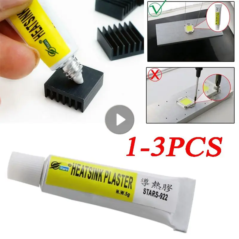 1/2/3pc Thermal Pads Conductive Heatsink Plaster Viscous Adhesive Glue For Chip VGA RAM LED IC Cooler Radiator Cooling Sealer 5g