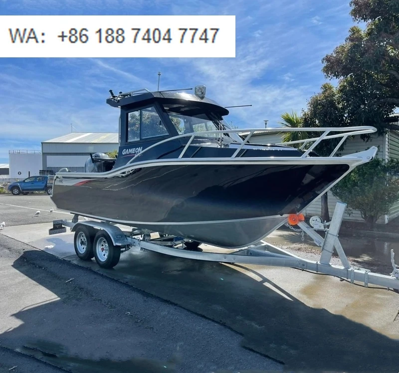 New 6m 20ft Customized Color Aluminium Pontoon Fishing Yacht Marine Grade Aluminum 5083 Hull Boat
