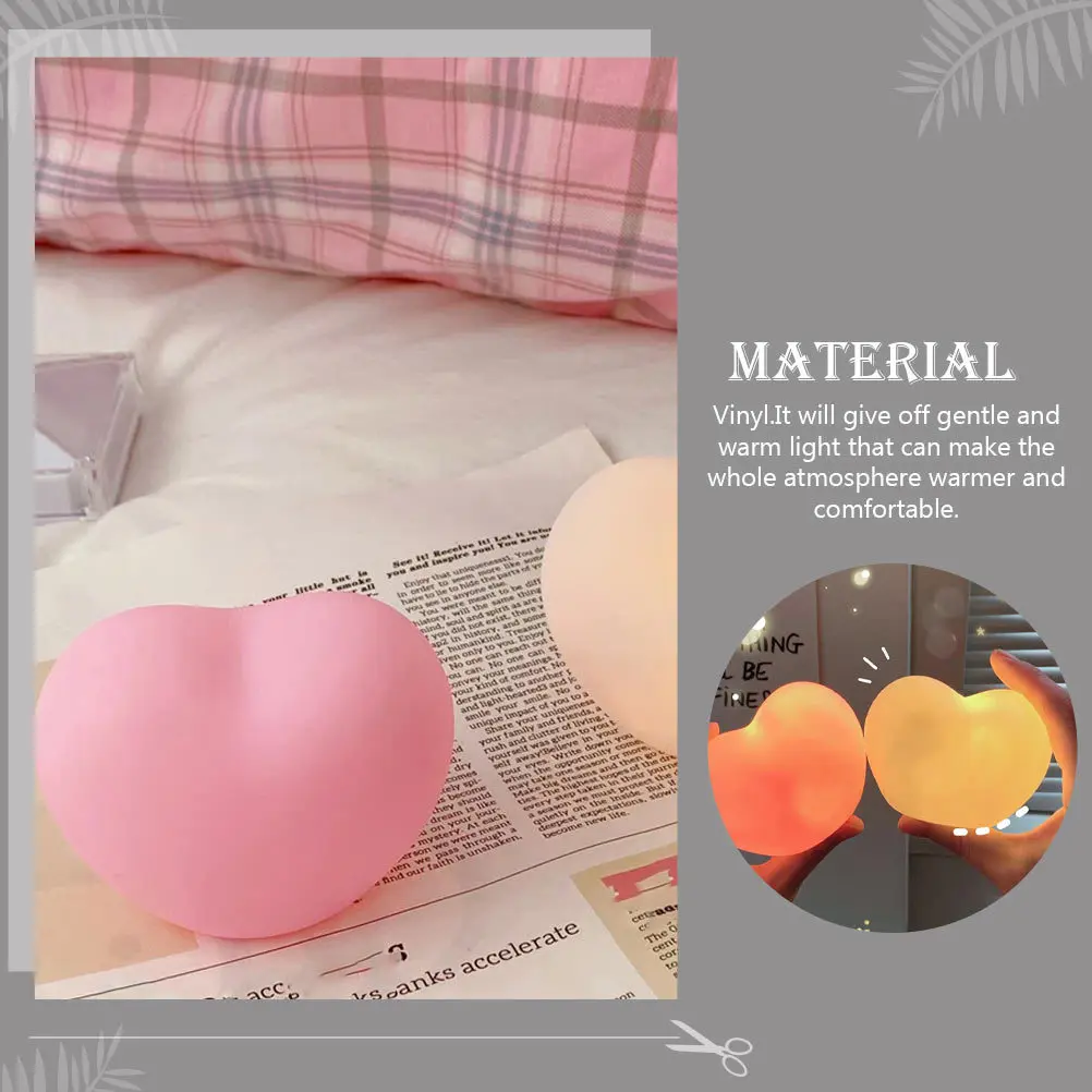 Luce notturna creativa Lampada piccola Lampade decorative Comodino camera da letto Comodino a forma di cuore tremolante a LED