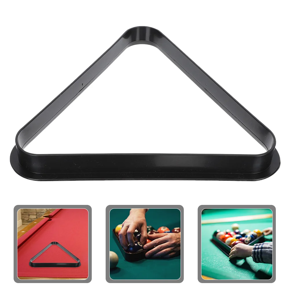 Pool Table Balls Rack Mini Billiard Billiards Triangle Black Plastic Holder Child