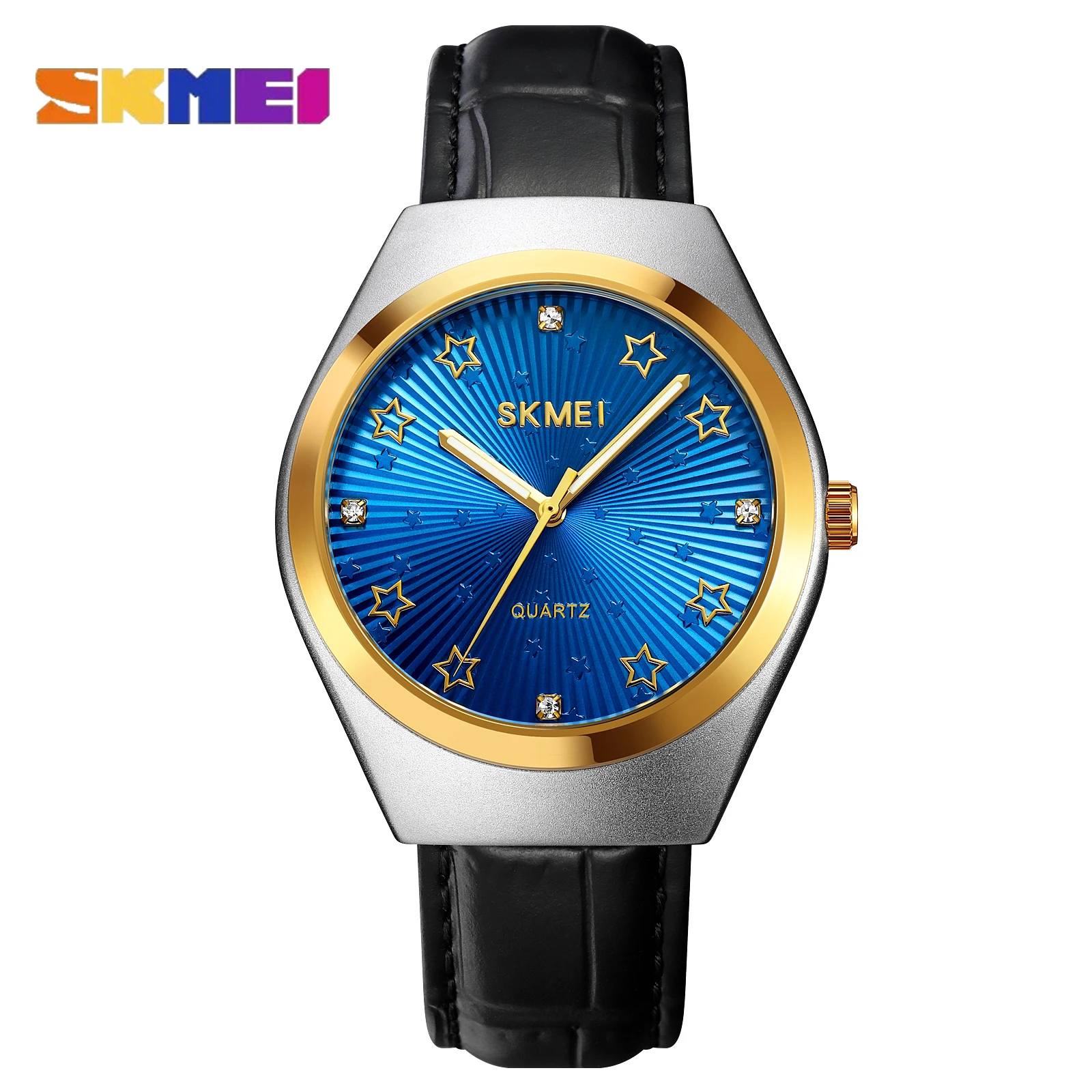 

SKMEI 2058 Large Dial Textured Men Watch Fashion Creative Blue Starry Sky Wristwatch Waterproof Scratch Resistant Men's Watches