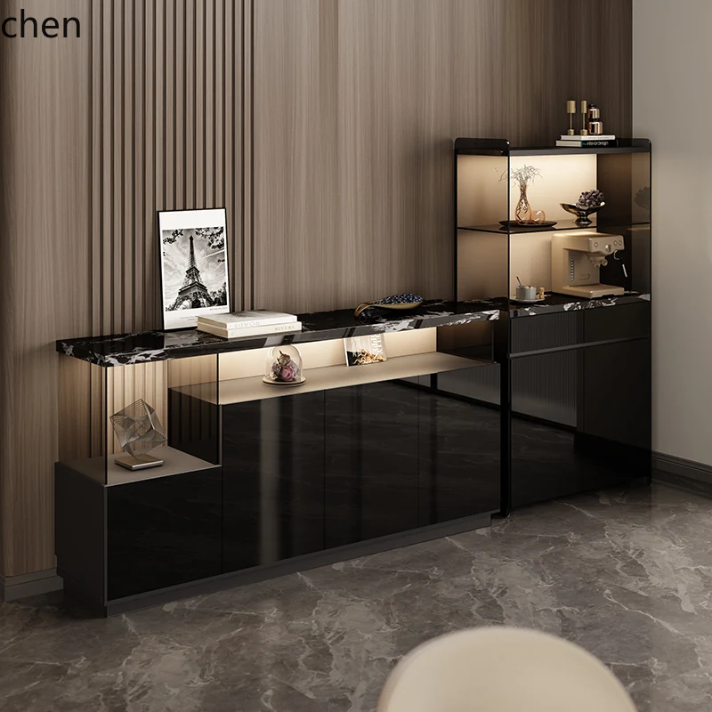 

HSN solid wood dining side cabinet integrated storage against the wall living room wall tea cabinet low cabinet