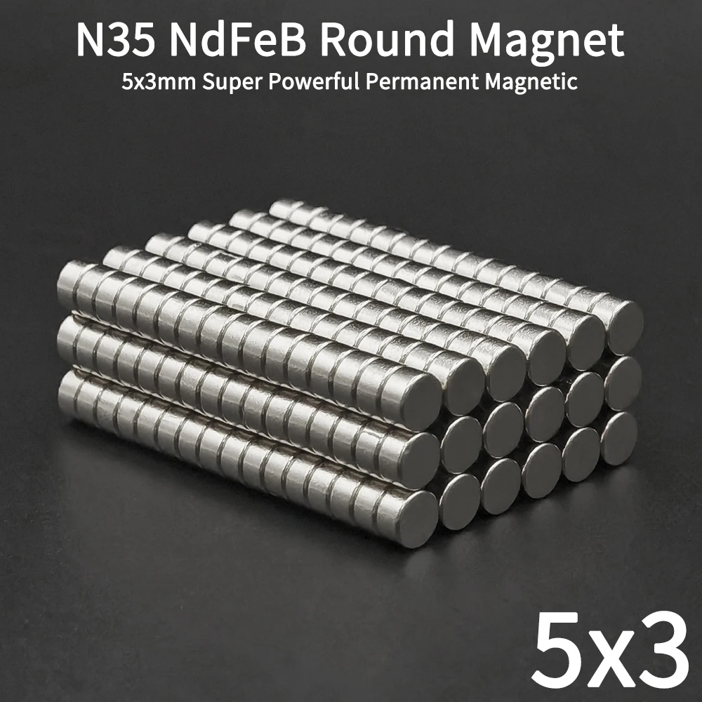 

10-1000Pcs 5x3 mm Small Neodymium Magnet 5mm x 3mm NdFeB Round Super Powerful Strong Permanent Magnetic Disc for fridge 5x3mm