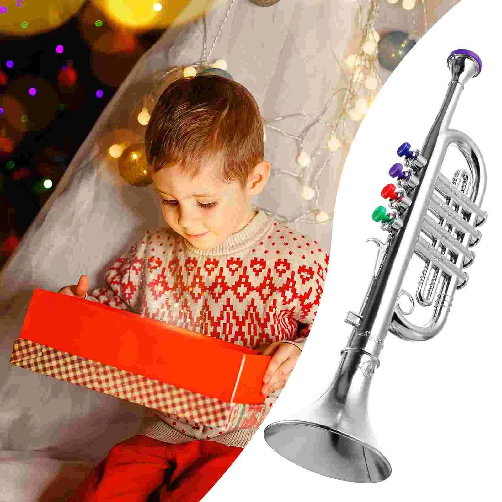 Trumpet Toy Musical Instruments Children Plaything Exquisite Puzzle Kids Learning Plastic Toddler for Beginners