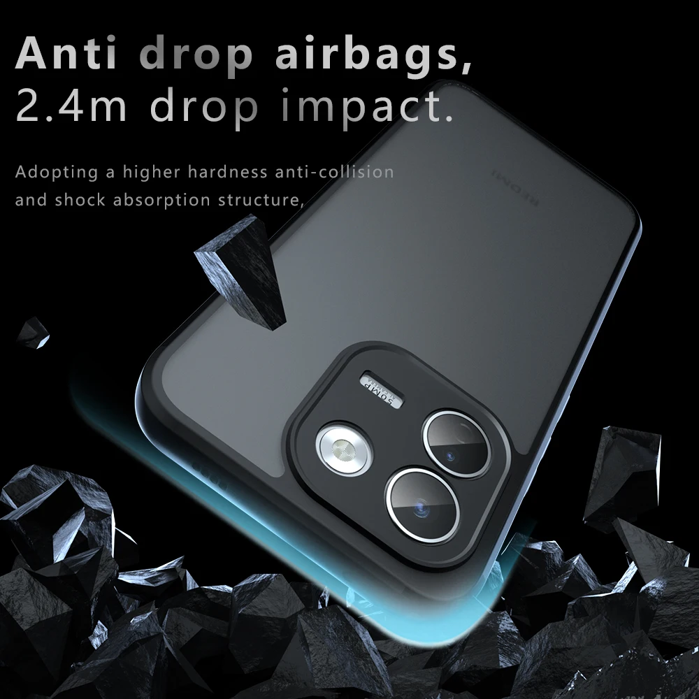 Skin Sensation Airbag Anti Drop Case Cover for Redmi Note 17 Pro Max Mircropyle Back Case Cover Xiaomi Redmi Note 17 Pro Fundas