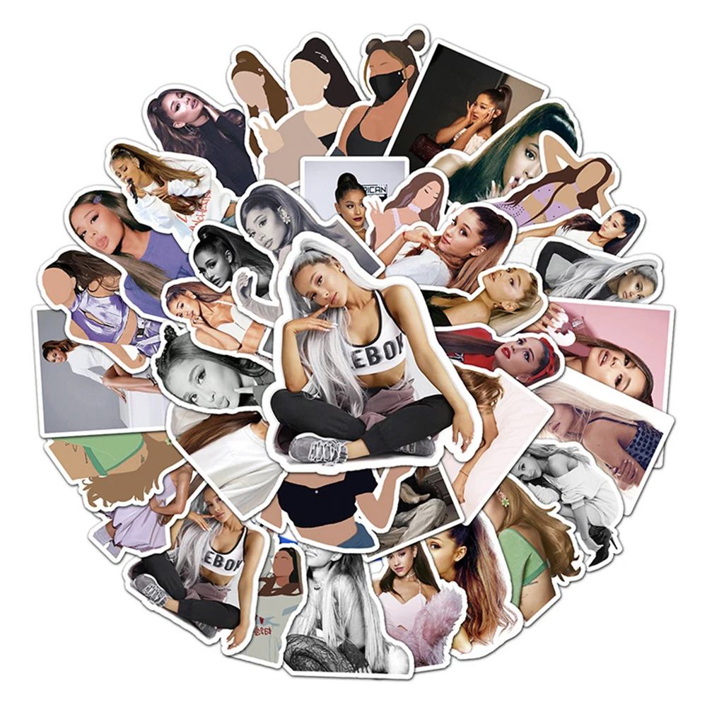 10/30/50pcs Hot Singer Ariana Grande Graffiti Stickers for Notebook Laptop Guitar Luggage Waterproof Cool Decoration Sticker Toy