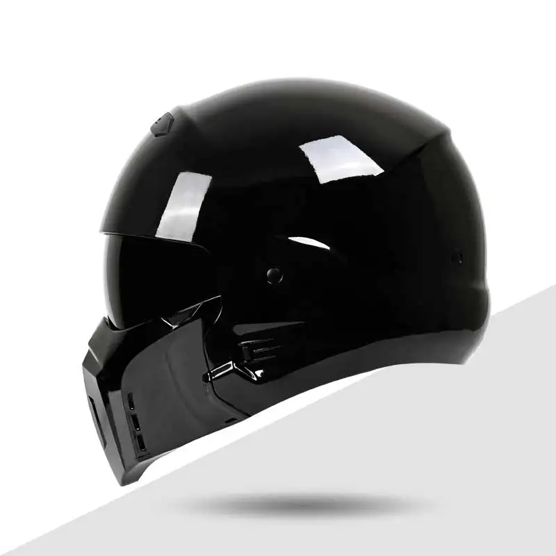 Cascos de moto de escorpión aprobado por DOT, cascos de cara completa con lente negra para hombres, protector extraíble, cascos modulares de talla