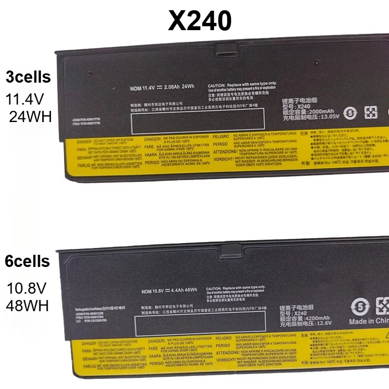 X240 Laptop Battery for Lenovo ThinkPad X240 T440S T440 X250 T450S X260 S540 S440 L450 L470 45N1130 45N1131 45N1126 45N1127