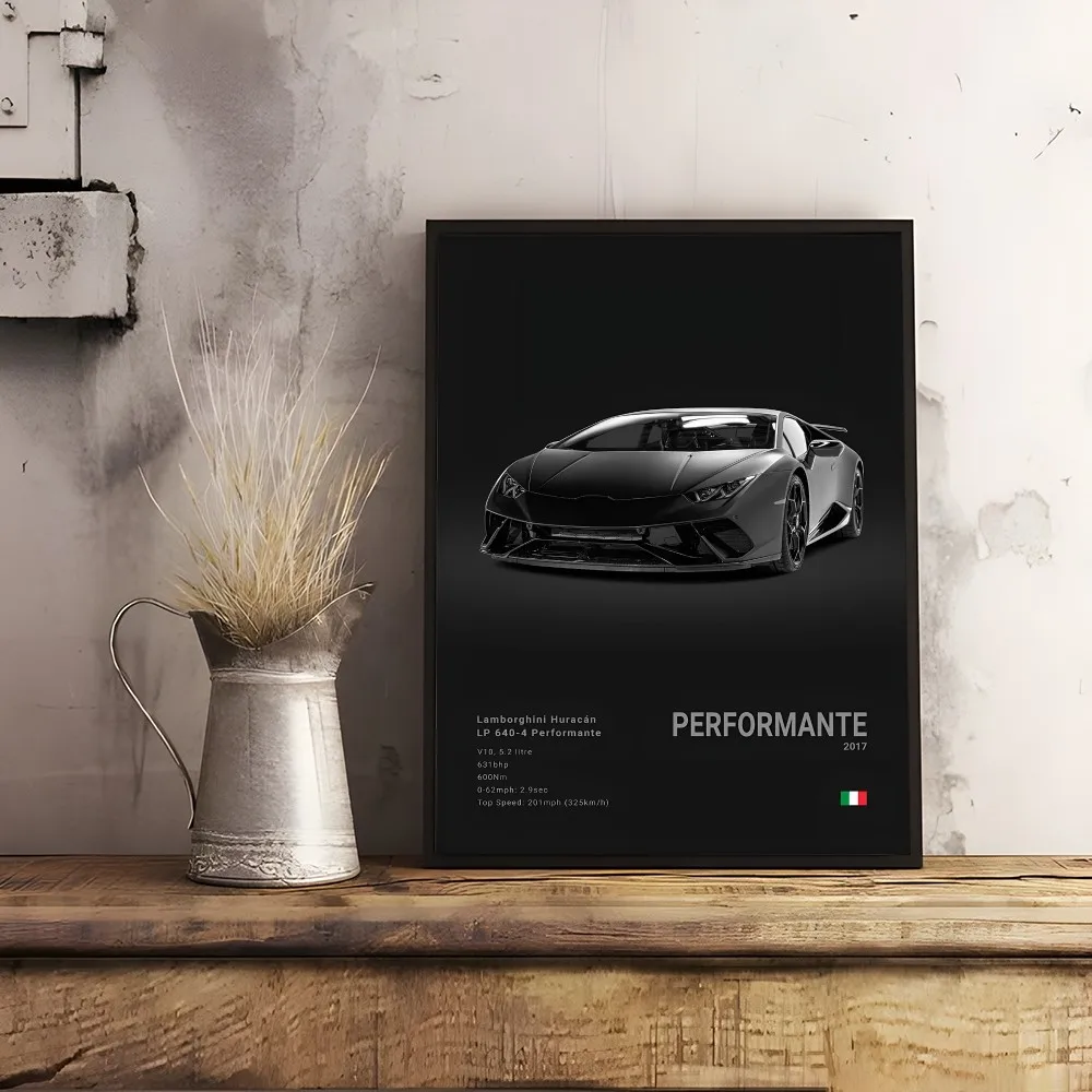 L-LambORghiniS Aventador LP670 COUNTACH SESTO ELEMENTO SVJ REVUELTO VENENO 6.0TL Poster Home Living Room Wall Art Garage Room De