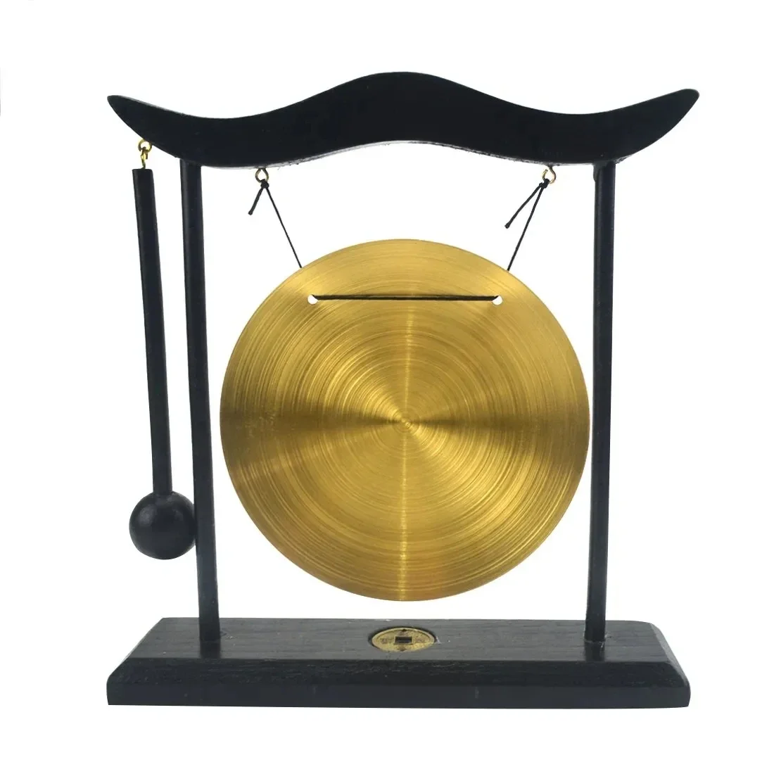 1pc Lucky Feng Shui Brass Gong Desktop Zen Art FOR Fortune Home Decor  Living Room Decoration