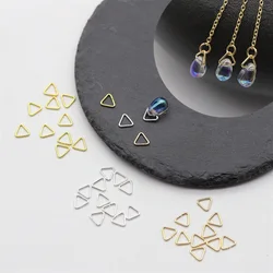 50pcs 5mm 7mm 10mm Triangle Shape Plated Gold/Silver Color Copper Metal Open Link Split Jump Rings For Pendants Jewelry Making