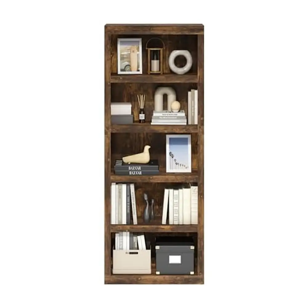 Scaffale aperto in legno a 5 livelli libreria Home Office camera da letto cucina soggiorno stoccaggio salvaspazio durevole sistema di mensole leggere