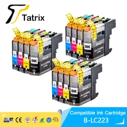 Tatrix-cartucho de tinta con Chip LC223 LC221, Compatible con impresora Brother MFC-J4420DW/J4620DW/J4625DW/J480DW/J680DW/J880DW