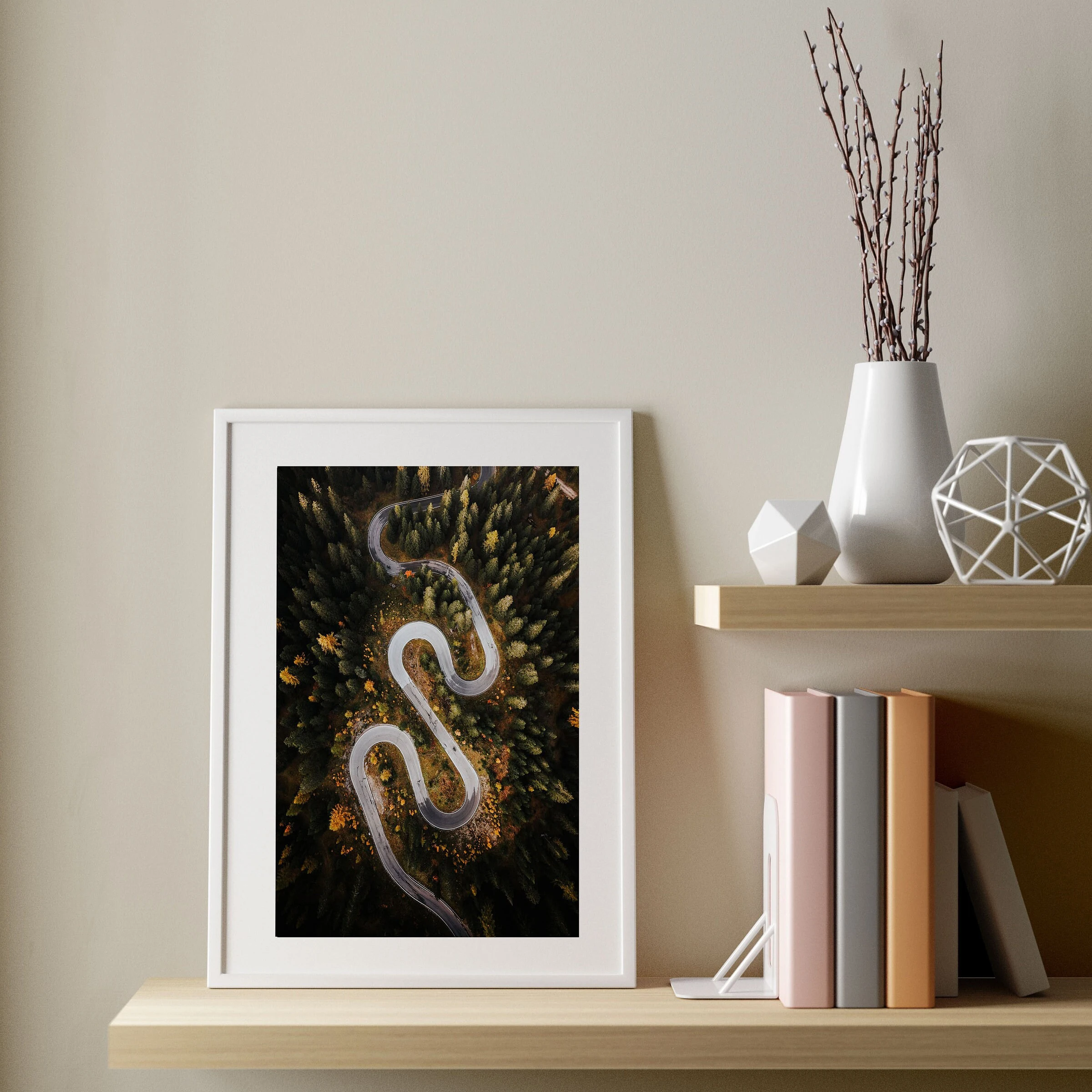 Passo Giau aerial photo print,road art of the Italian Dolomites,Passo Giau travel poster,home decor,gift for cycling enthusiasts - Image 3