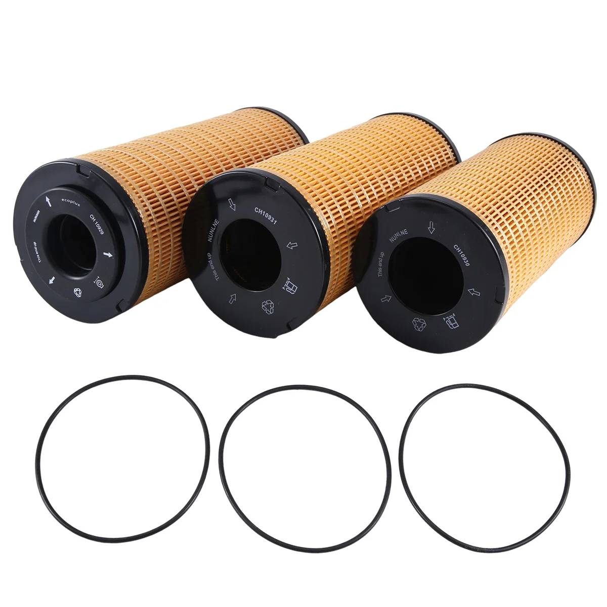 3Pcs Fuel Filter CH10929 CH10930 CH10931 Fuel Water Separator Diesel Filter Elements for Perkins MGD06, MGE06, MGL06