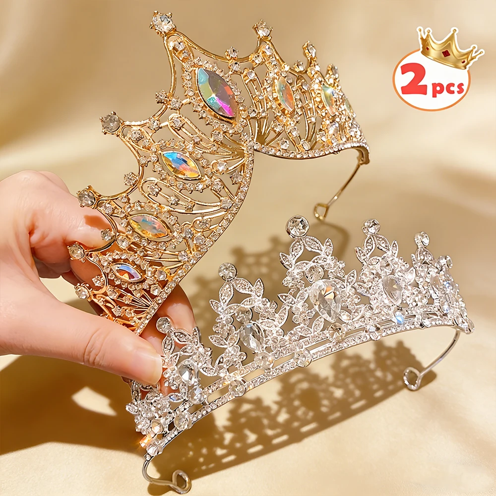 

Модная европейская хрустальная корона для дня рождения, винтажная корона королевы, подходит для девочек, танцев, свадеб, новая корона для невесты