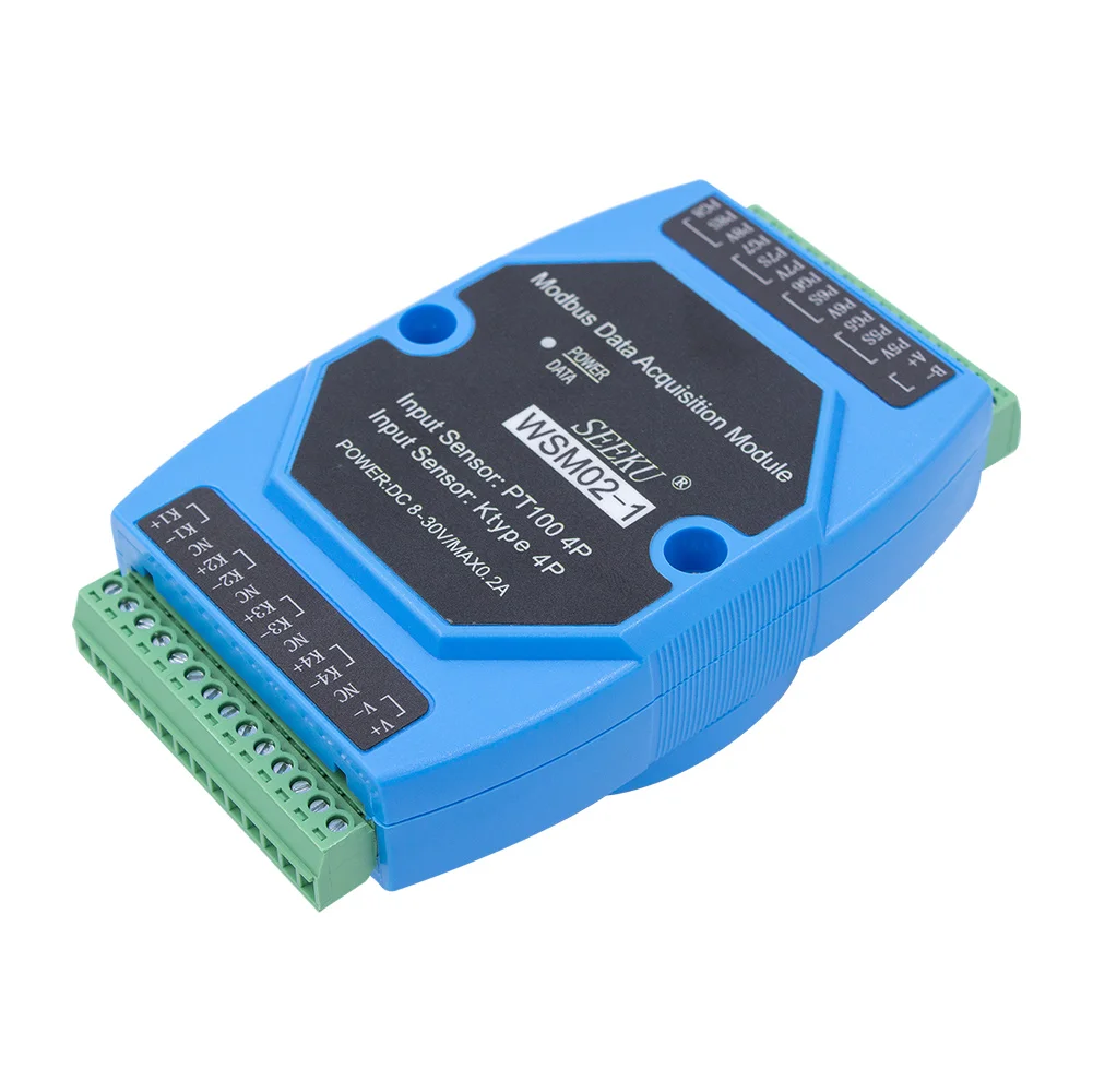 K/PT100 thermocouple Input 4/8 channel modbus Temperature acquisition module WSM02-1 -2 -3 Modbus rtu