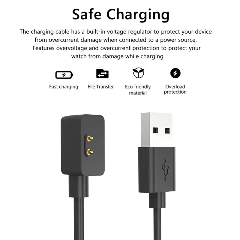 Magnetic USB Charging Cable For Xiaomi Redmi Watch 6 5 4/Band 2/Watch 3 Lite/youth Power Charge