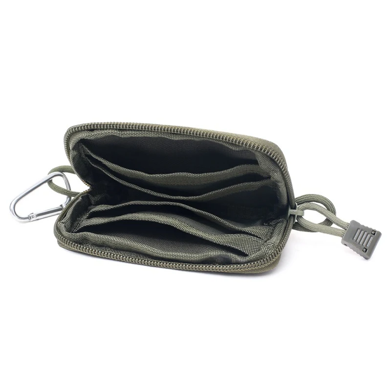 Waterproof Camping EDC Pouch Tactical Key Change Purse Wallet Travel Kit Coin Purse With Card Slots Pack Zippers Waist Bag