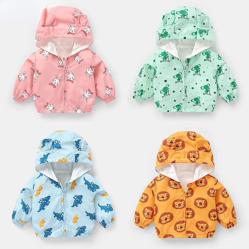 Baby Cartoon Full Print Baby Coat Spring and Autumn Fashion Top Boy Girl Baby Baby Baby Baby Tide