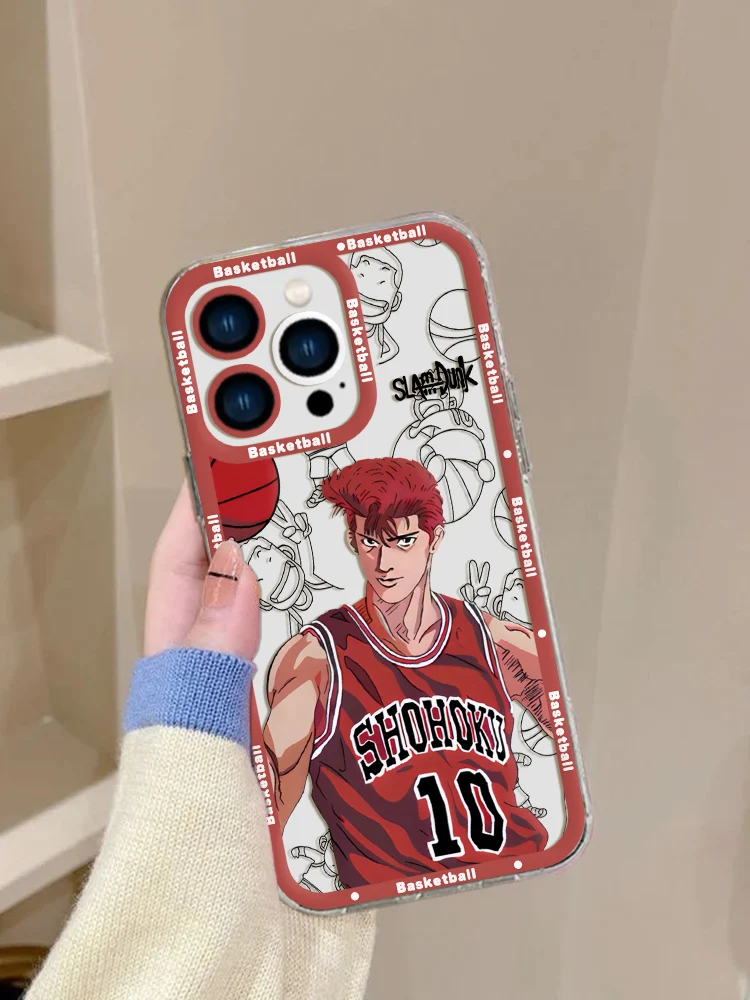 Coque de téléphone Slam Dunk Anime, coque transparente pour Xiaomi Redmi Note 12C 11 10 Pro Plus 10C 9A 9C 9T K30 K40 K50 K60 4G 5G