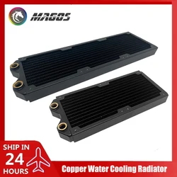 240 360 Copper Computer Water Cooling Radiator, 30mm Think Exhaust Heat Exchanger Dissipation Support 12cm Case Fan