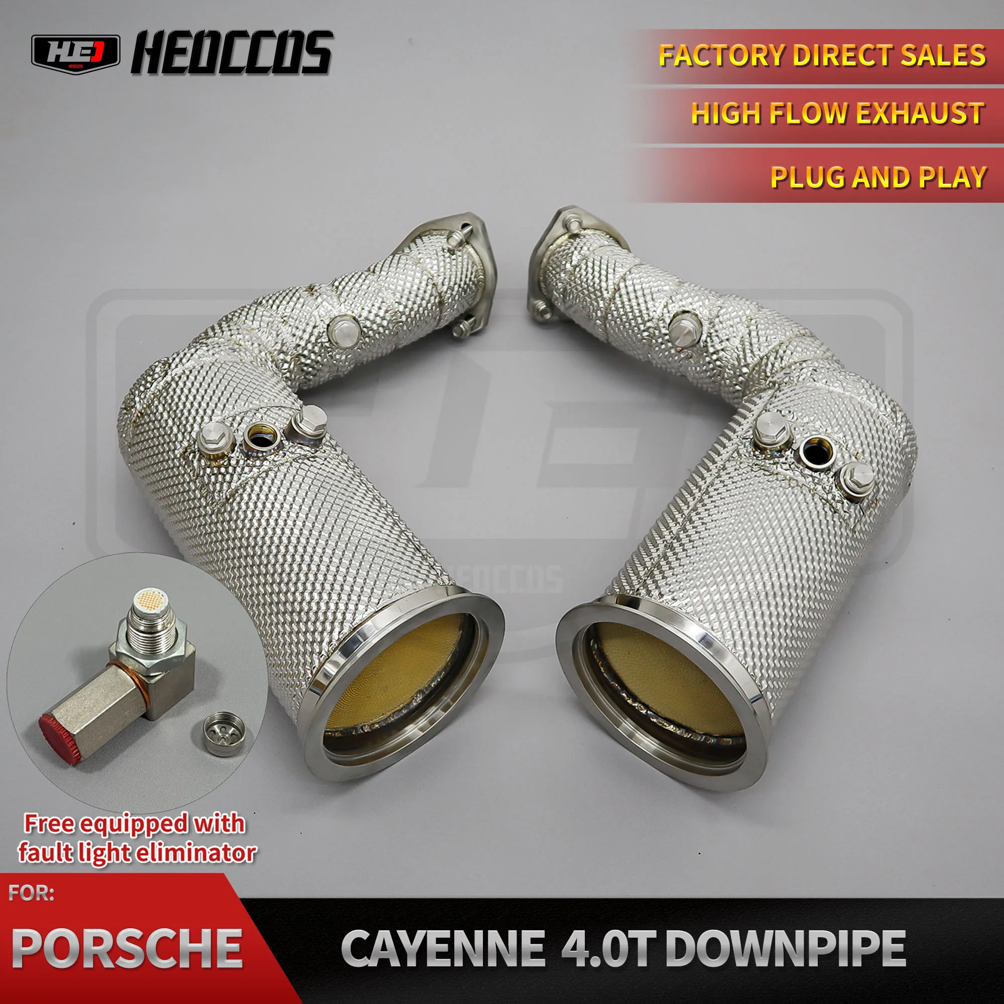 

HEO Exhaust Downpipe High Performance Exhaust For Porsche Cayenne Turbo 4.0T 9YA 2019- High Flow Catted Downpipe