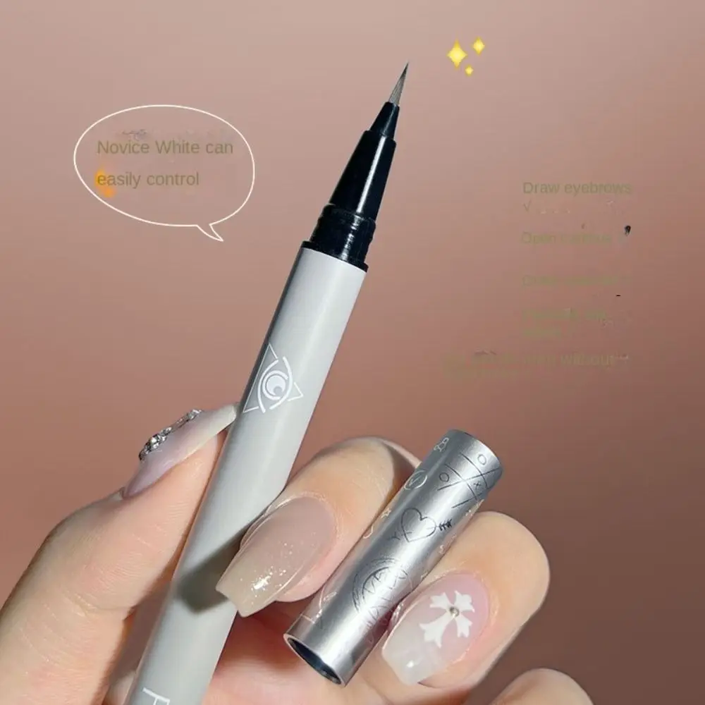 2PCS Long Lasting Sweatproof Ultra Thin Head Liquid Eyebrow Pencil Fine EyeLiner Pen Eyebrow Brush Eyebrow Enhancers