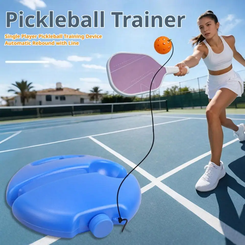 Pickleball-Solo-Trainingsgerät mit Rückprallball, elastischem Seil und stabiler Wasserbefüllbarer Basis für Anfänger zum Üben – Detail 14