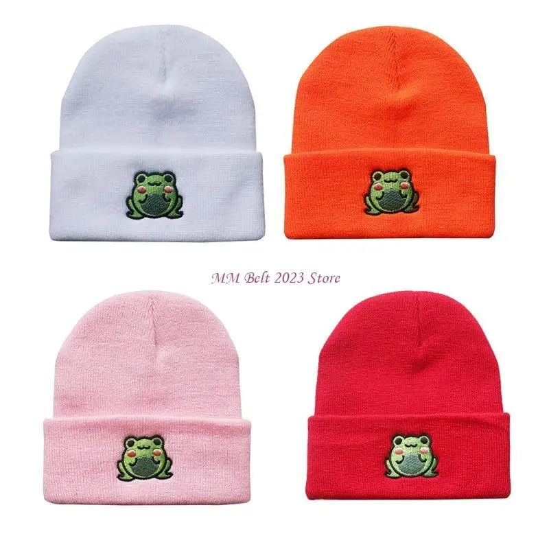 49ME قبعة صغيرة كرتونية لطيفة للنساء والرجال قبعة شتوية مكبلة بيني قبعة محبوكة #2