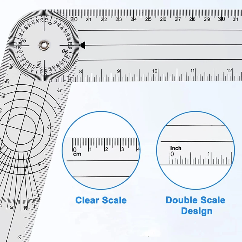 Protractor Protractor Angle Spinal Ruler Orthopaedic Ruler Goniometer Physiotherapy Bicycle Protractor