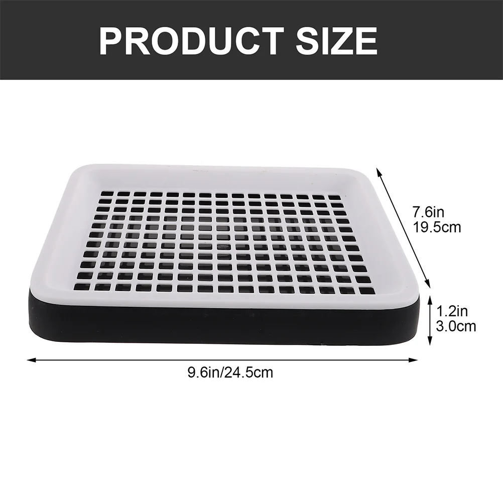 2pcs Rabbit Litter Box Small Pet Toilet Pan For Hamsters Rabbits Squirrels Detachable Grids Large Capacity Plastic Animal Potty