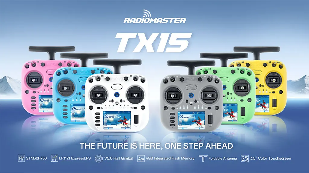 Auf Lager: Radiomaster TX15 16-Kanal 3,5-Zoll IPS Touchscreen V5.0 Hall Gimbals Funkfernsteuerung mit integriertem ExpressLRS, Gyro und Mikrofon – Detail 1