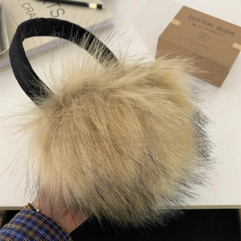 

Y2K Наушники из искусственного меха норки для женщин и мужчин Коричневые плюшевые наушники с защитой от холода Ветрозащитные наушники для девочек На открытом воздухе Зимние согревающие беруши
