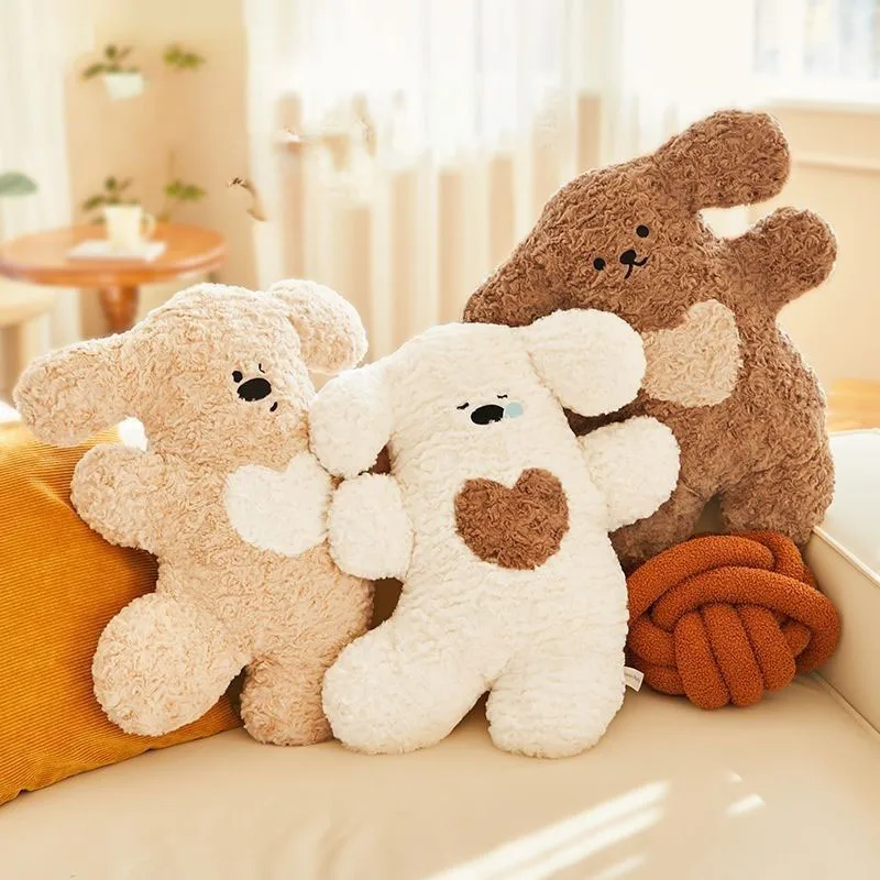 Cute Cartoon Dog Plush Pillows Soft Fluffy Stuffed Animal Cushions Cozy Sofa Bed Decor Comfortable Throw Pillows for Home Bed