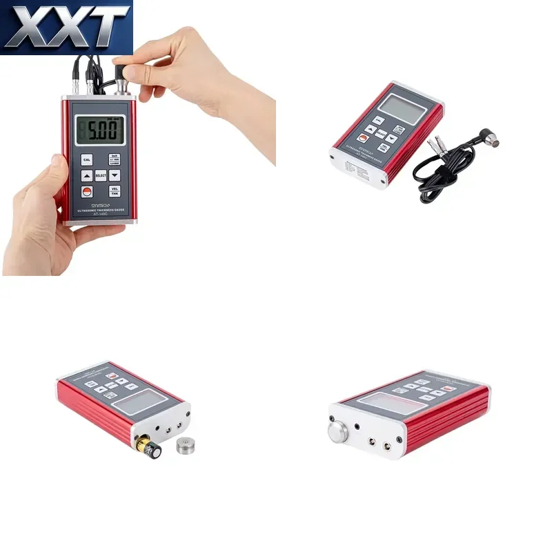 XXT Ultrasonic Thickness Meter AT-140C for Steel, Cast Iron, Aluminum, Red Copper, Brass, Zinc, Quartz Glass, Polyethylene,