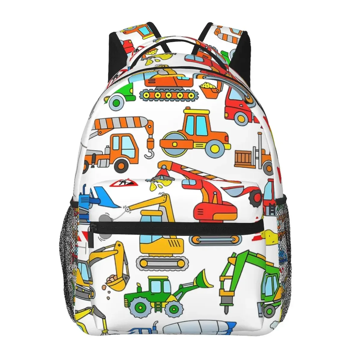 Excavator Design For Kids Backpacks Boys Girls Bookbag Students School Bags Cartoon Travel Rucksack Shoulder Bag Large Capacity