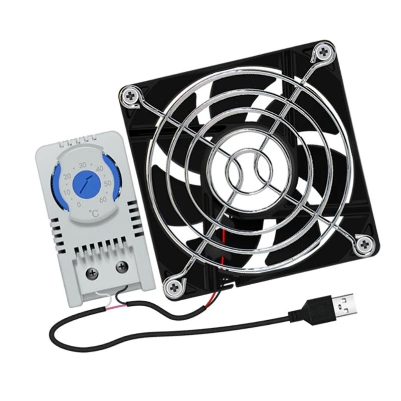 U55B USB Computer Cooling Fan High Speed 80mm Computer Fan Adjustable 5V USB Heatsink USB Cooling Fan for Cabinet Cooling