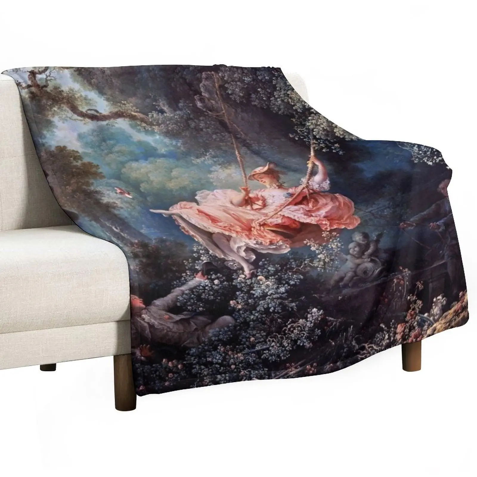 

The Swing by Fragonard Throw Blanket Soft Big Blanket Polar blanket Beautiful Blankets