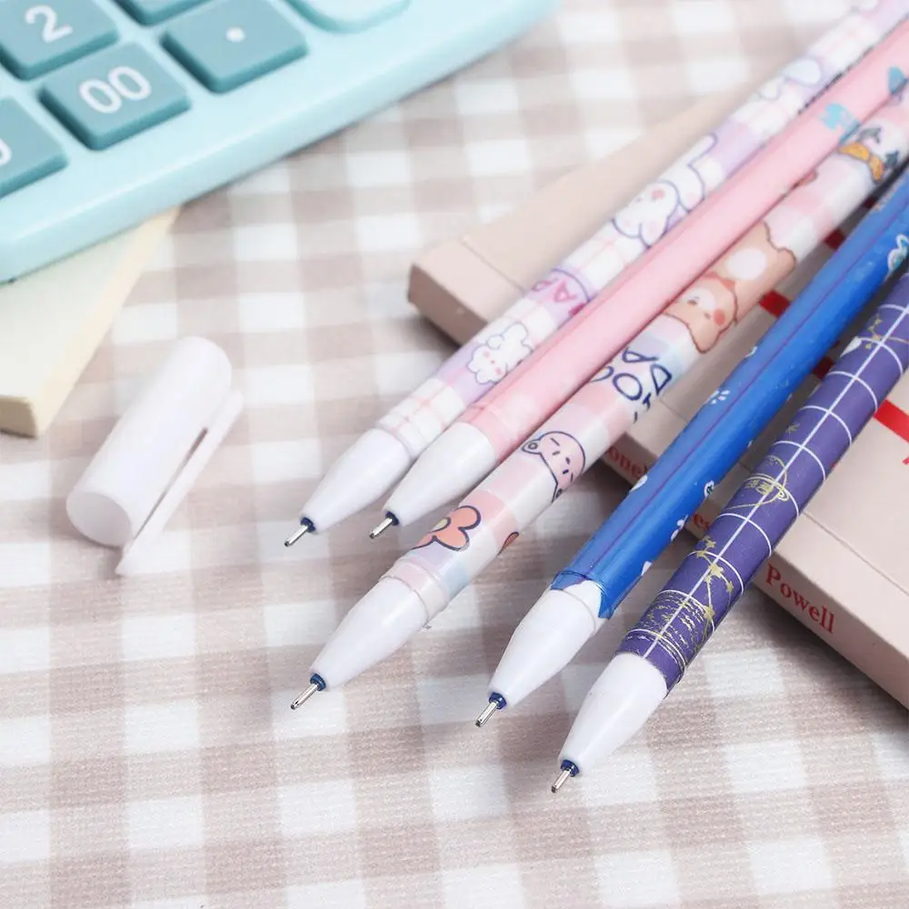 Kawaii Stationery Blue 0.5mm Washable Handle Press Pen Student Pen Neutral Erasable Pen Gel Pens Erasable Pen