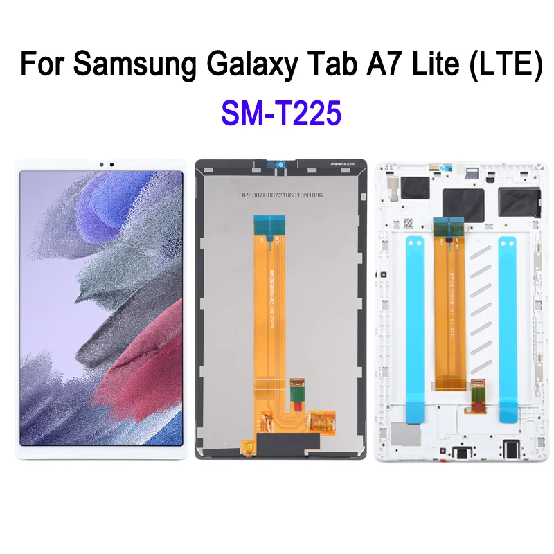 SM-T225 LCD-scherm voor Samsung Galaxy Tab A7 Lite LTE Edition Tablet LCD-scherm en touchscreen Digitizer vervangend onderdeel