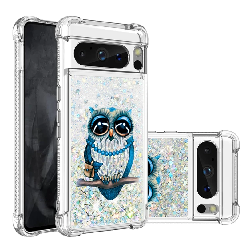Pixel 7A Case For Google Pixel 7A Cover Painted Pattern Glitter Quicksand Liquid Cover for GooglePixel7A 8 Pro Phone Case Fundas